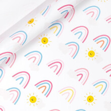 Rainbow Wrapping Paper Roll Rainbow Polka Dots Star Stripes Gift Wrap Paper Gift Craft Paper Birthday Festival Gift Decorative Paper