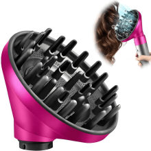 Large Diffuser Attachment compatible with Dyson Airwrap Upgraded Bigger Diffuser Nozzle to Dryer Faster and Define Curls Hair,Rose
