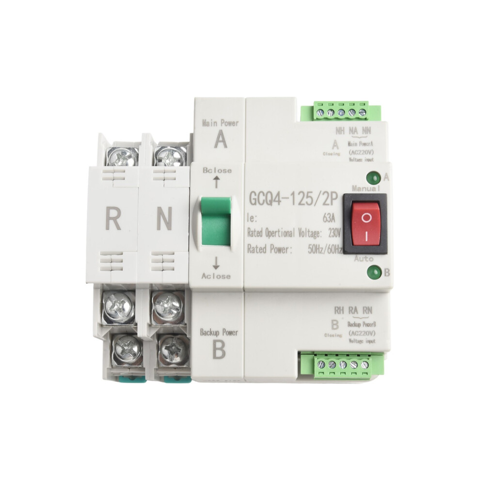 2P 63A Dual Power Automatic Transfer Switch For Generator Changeover Switch 9028731193885