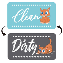 Dishwasher Magnet Clean Dirty Sign, Sliding Dishwasher Sign - Kitchen or Office Gadget - Perfect Housewarming Gift
