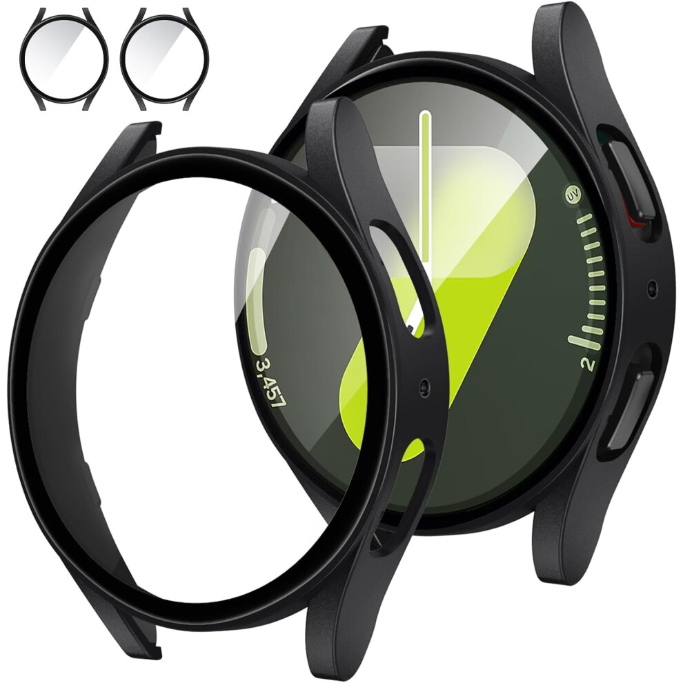 2Pack Compatible With Galaxy Watch 7 2024 (40Mm) Screen Protector Case – Hard Bumper + Tempered Glass Film 9028731194462
