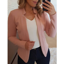 Damenblazer in Übergröße mit offenen Ärmeln, lässiger, einfarbiger Business-Blazer, Größen S-5XL