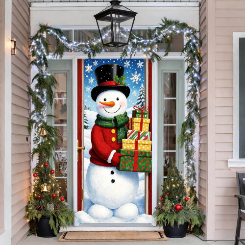 Kerstdeurhoes met elastische rand, 35x72 inch