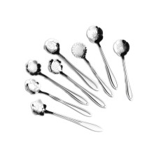 SANWOOD 8Pcs Flower Stainless Steel Coffee Tea Cup Spoon Teaspoon Kitchen Tool Gift