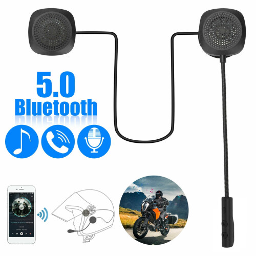 Ακουστικά Bluetooth για κράνος μοτοσικλέτας, Bluetooth5.0, Αδιάβροχα, Κλήσεις και μουσική