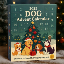 Calendrier de l'Avent pour chien 2025 - Jouets de Noël pour chien - Coffret de 24 jouets - Cadeau de compte à rebours de Noël