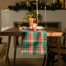 Runner da tavola natalizio - Resistente alle macchie e lavabile, decorazione festiva per Natale, Capodanno e pranzi invernali