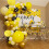 Kit per arco di palloncini a forma di ape, giallo, nero, bianco, 40 pezzi 1