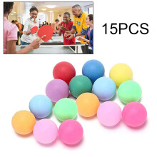 Balles de pong colorées, paquet de 15, 40 mm, 4 g, en polypropylène écologique, couleurs assorties – pour le beer pong et les jeux de société