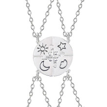 Halsketten-Set „Beste Freundinnen für immer“ aus Zinklegierung mit Puzzle-Anhänger