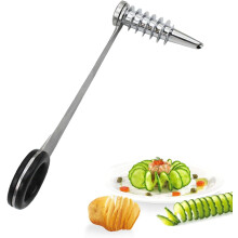 coupe-spirales Piranha pour pommes de terre, coupe-spirales en acier inoxydable pour légumes, concombres et carottes