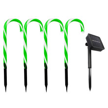 Guirlande lumineuse solaire en forme de canne à sucre, 8 modes d'éclairage LED, décorations de Noël extérieures pour allée, jardin, pelouse,