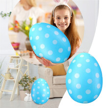 Décoration intérieure - Boule gonflable géante en forme d'œuf de Pâques (40 cm) - Ornement d'extérieur gonflable - Décorations de Pâques et