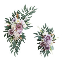 HOMYL2 pezzi Ghirlanda floreale artificiale per arco nuziale, fiori per ricevimento, parete, cerimonia