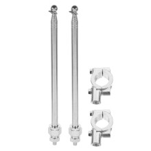 HOMEMAXS2 piezas de accesorios para bicicleta, mástil para bandera, postes de visión para exteriores, color plata.