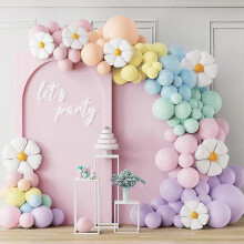 121PCS Balloon Garland Arch Kit,Pastel Macaron Balloon Garland Kit Reusable Latex Balloon