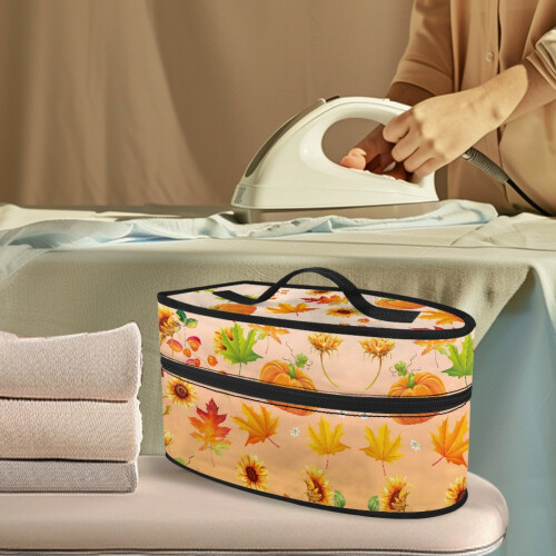 Portable Steamer Case Pumpkin Leaves Lightweight Travel Bag 1