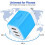 USB Wall Charger Block, 3.1A 2-Pack Fast Charging Station for compatible with iPhone, Blue 4