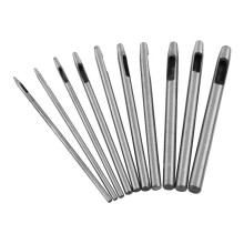 10 StüCk Leder Locher Cutter Hohl Stanzen Set für Leder Werkzeuge für Weiches Material Arbeiten 0,5-5 Mm