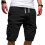 Herreshorts i khaki, løs passform med snøring og 3