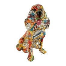 (Style D) Colorful Dog Statue Animal Figure Home Decor Dog Graffiti Figurine Sculpture Style A