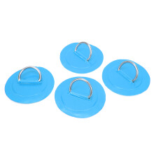 4 Stück Blauer aufblasbarer Boot-D-Ring Polster, 8 cm PVC Marine Edelstahl