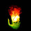 Halloween LED kelluva tulipallo punainen, 2 kpl 5