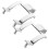 2pcs Metal Shower Door Handle Bathroom Door Replacement Handle Pull Back Handle for Shower Door 4