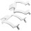2pcs Metal Shower Door Handle Bathroom Door Replacement Handle Pull Back Handle for Shower Door 8