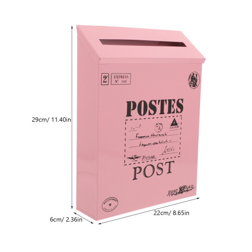 Väggmonterad Postlåda I Järn, Vintage Design 2