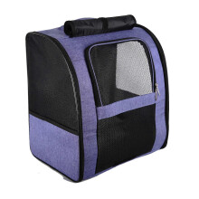 (Purple Small Size) KINCJON Portable Pet Backpack Heavy Duty Breathable Pet Carrying Bag With Shading Curtain For Cat Dog
