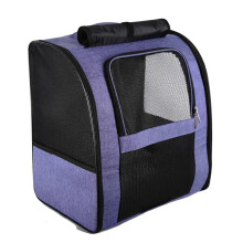 (Purple plus Size) KINCJON Portable Pet Backpack Heavy Duty Breathable Pet Carrying Bag With Shading Curtain For Cat Dog