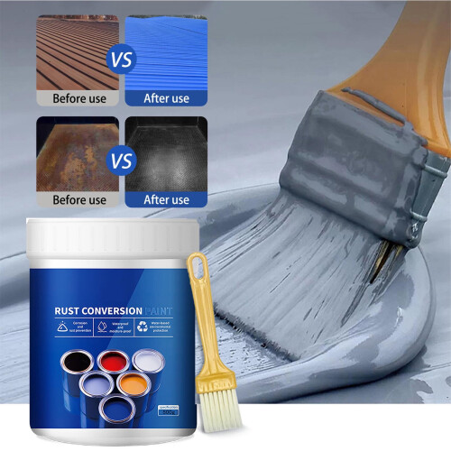 Rust Converter Paint Water-Based Metallic Green 500g 2