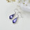 Amethyst Rhombus Drop Earrings 925 Sterling Silver 3
