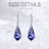 Amethyst Rhombus Drop Earrings 925 Sterling Silver 5