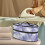 Γαλήνιο μπλε-μωβ σίδερα ταξιδιού Tie-Dye Organizer με φερμουάρ, μεγάλο μέγεθος, 2