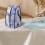Γαλήνιο μπλε-μωβ σίδερα ταξιδιού Tie-Dye Organizer με φερμουάρ, μεγάλο μέγεθος, 3