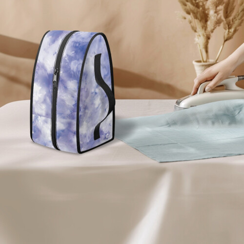Γαλήνιο μπλε-μωβ σίδερα ταξιδιού Tie-Dye Organizer με φερμουάρ, μεγάλο μέγεθος, 2