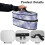 Γαλήνιο μπλε-μωβ σίδερα ταξιδιού Tie-Dye Organizer με φερμουάρ, μεγάλο μέγεθος, 5