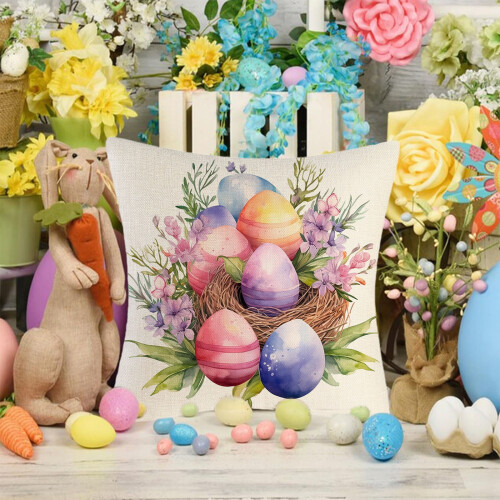 Easter Pillow Covers Linen 18IN 1