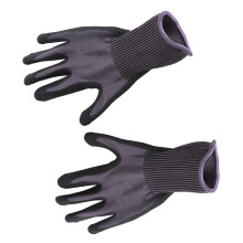 Nitrile Work Gloves for Gardening & Maintenance, Black Gray, Size S-XL