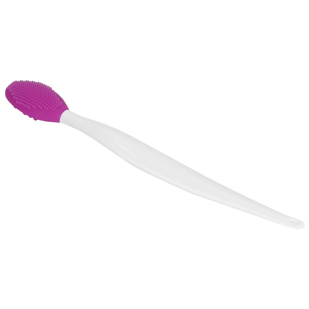Purple Dual-Sided Silicone Nose & Lip Cleansing Brush For Blackhead Removal