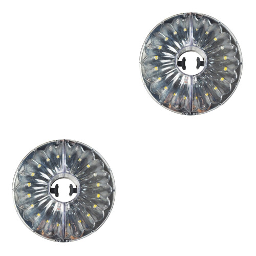 2Stk LED Regenschirm Licht Transparent Camping Zeltlampe Notfall 2