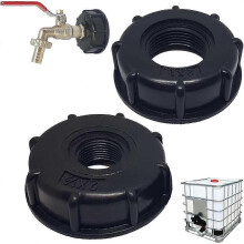 IBC Tank Gasket, 2 Pcs IBC Tank Adapter 1/2inch, 1inch IBC Drain Tank Adapter IBC Coarse Thread Adapter