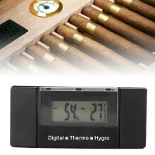 Digital Cigar Hygrometer 8.5x3.8x1.5cm Indoor Thermometer RH & Temp Monitor