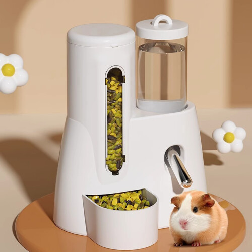 Practical Small Pet Food Feeder Water Dispenser 2in1-Blue 2