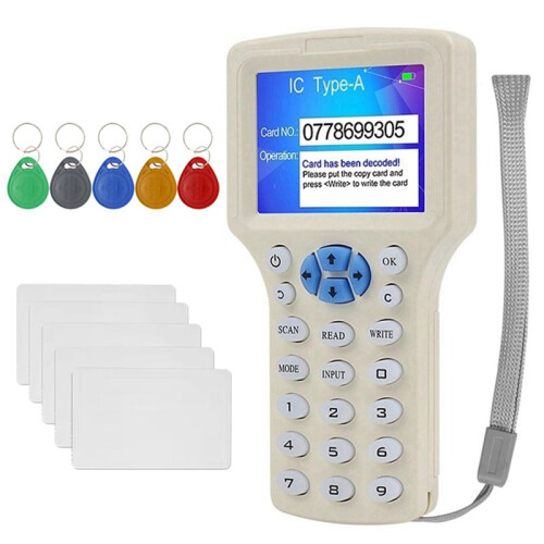 RFID NFC  Card Reader+5XT5577 Keychain/Card RFID Duplicator 125K 13.56MHz IC/ID Key Writer RFID Replicator