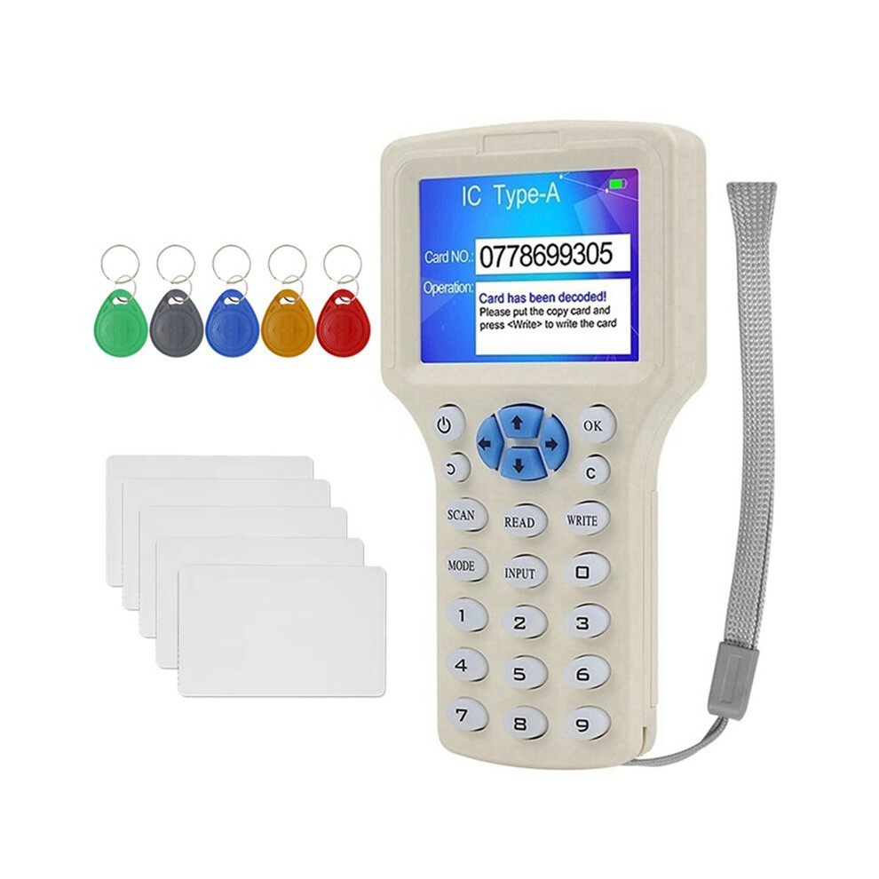 RFID NFC  Card Reader+5XT5577 Keychain/Card RFID Duplicator 125K 13.56MHz IC/ID Key Writer RFID Replicator-image-OPC-PVXVVVR-NEW