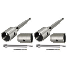 2Set 2 1/2 Inch Concrete Hole Saw with 220mm SDS Shank, 65mm Wall Hole Saw Drill Bit for Cement Brick Stone Wall