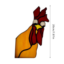 Gallo Acrilico da Appendere Alla Finestra, Esclusivo Acchiappasole In Acrilico Colorato con Gallo per Finestra, Perfetto Arredamento con Gallo B